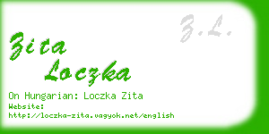 zita loczka business card